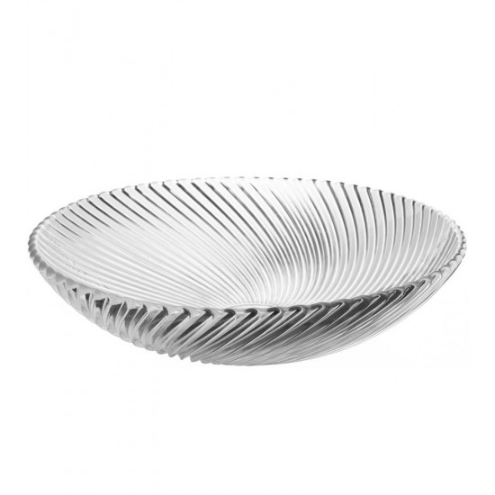 Centro 27x27x6,5cm De Mesa De Vidro Wave